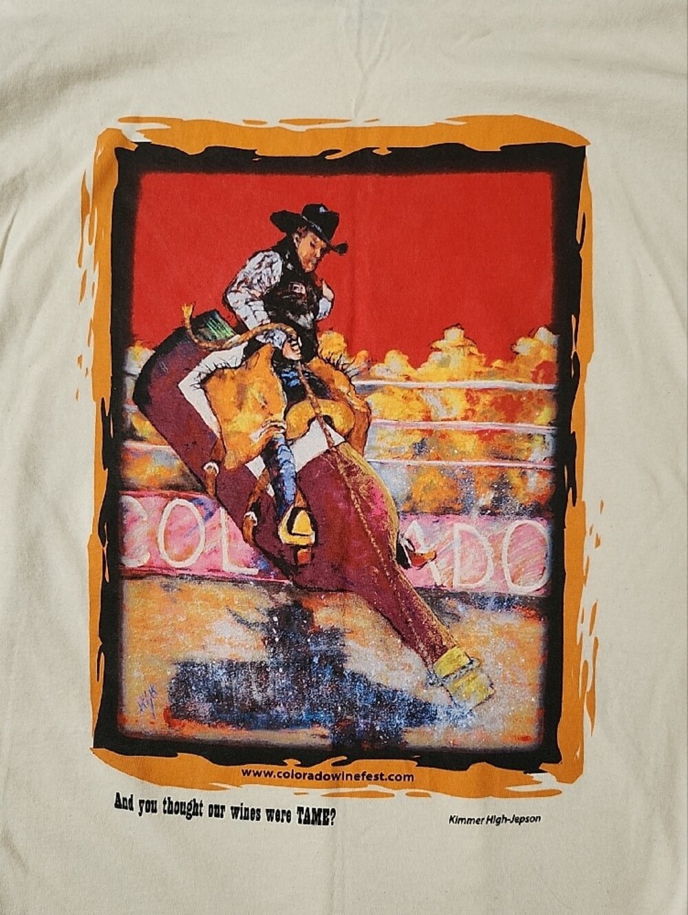 Winefest Palisade,Colorado Mountain Vintage 2008  Logo T-Shirt -UnisexNEW WO TAG
